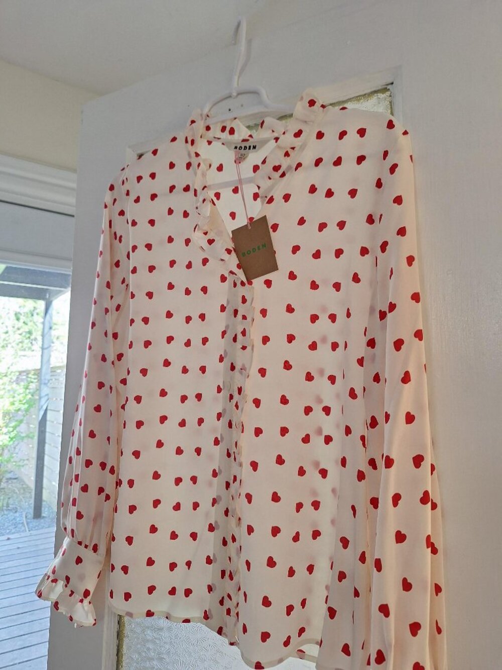 Boden Isabel Ruffle Shirt (Silk) - Picture 2 of 7